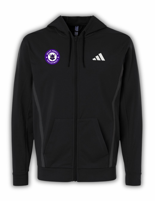 Adidas Men's Game & Go Fleece Full Zip (Black Patch) NN