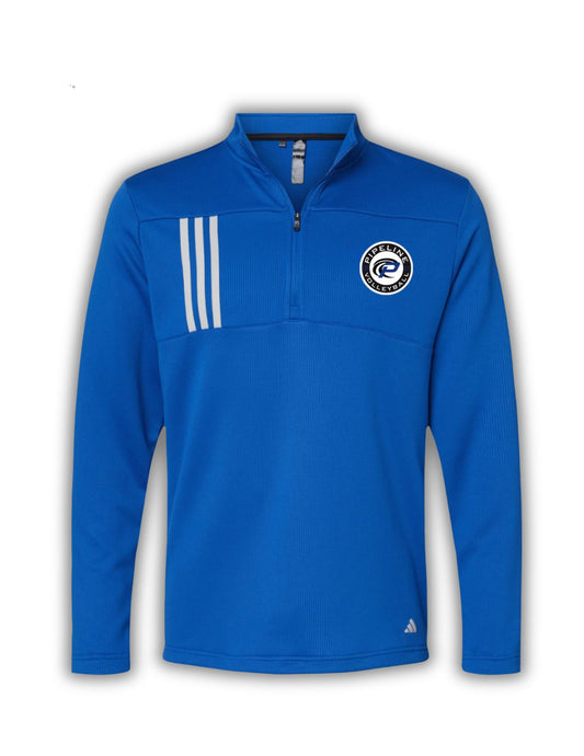Adidas Three Stripes DoubleKnit 1/4 Zip (Royal) PVC